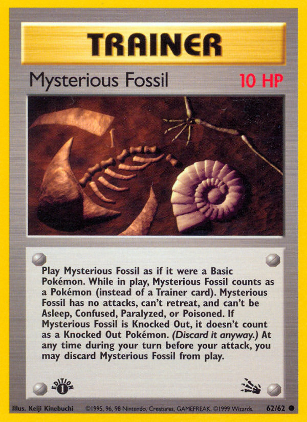 Mysterious Fossil (62/62) [Fossil 1st Edition] | Clutch Gaming