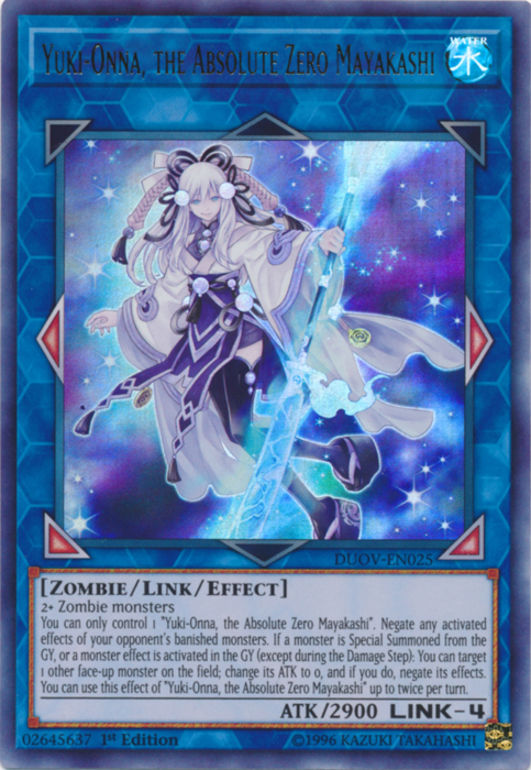 Yuki-Onna, the Absolute Zero Mayakashi [DUOV-EN025] Ultra Rare | Clutch Gaming