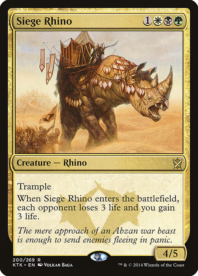 Siege Rhino [Khans of Tarkir] | Clutch Gaming