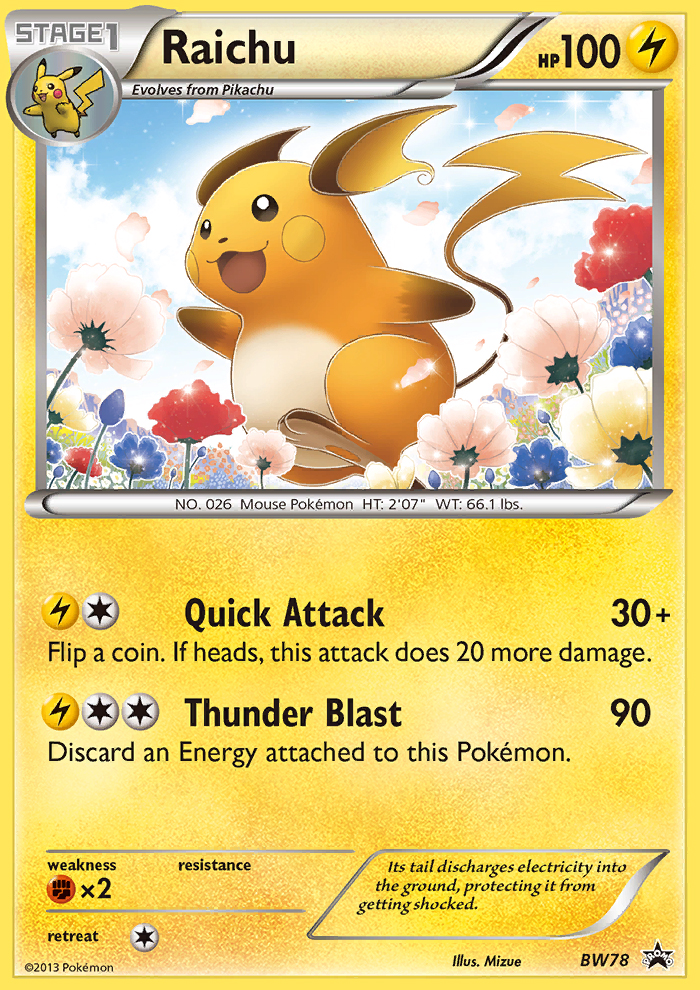 Raichu (BW78) [Black & White: Black Star Promos] | Clutch Gaming