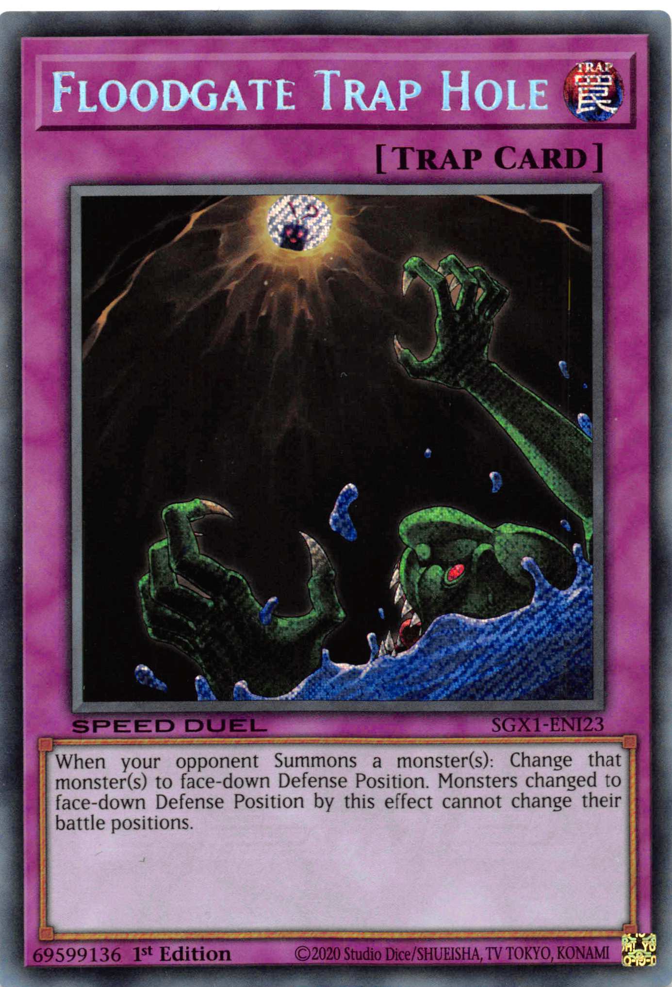 Floodgate Trap Hole [SGX1-ENI23] Secret Rare | Clutch Gaming