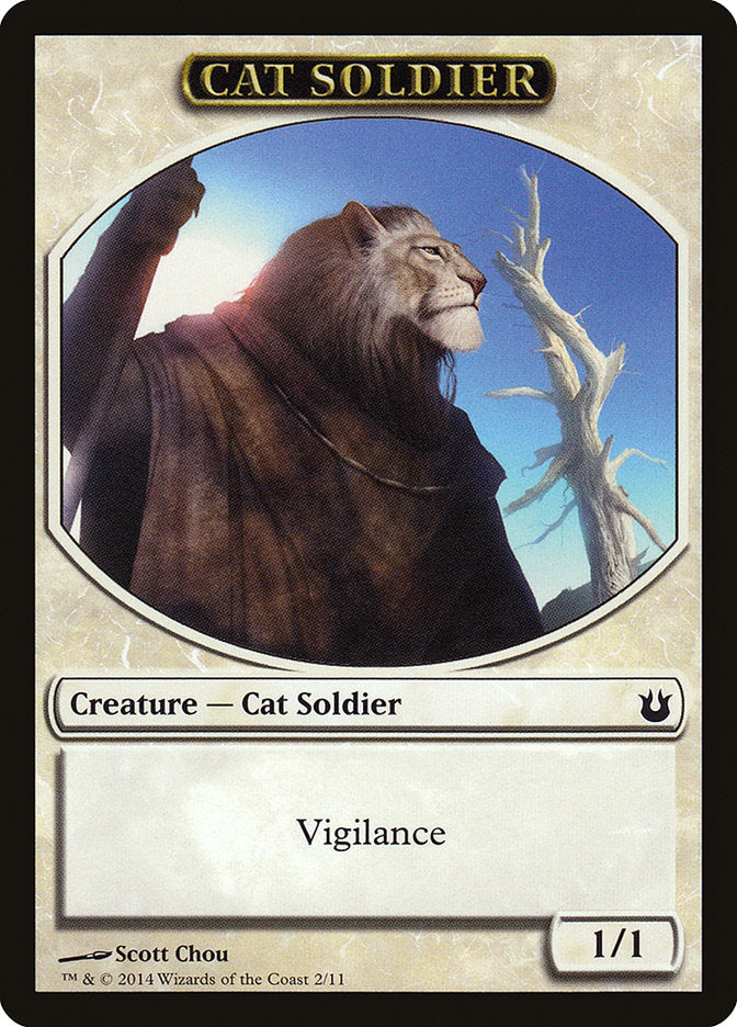 Cat Soldier Token [Born of the Gods Tokens] | Clutch Gaming