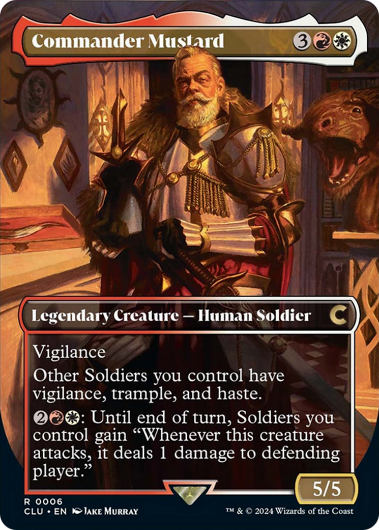 Commander Mustard (Borderless) [Ravnica: Clue Edition] | Clutch Gaming