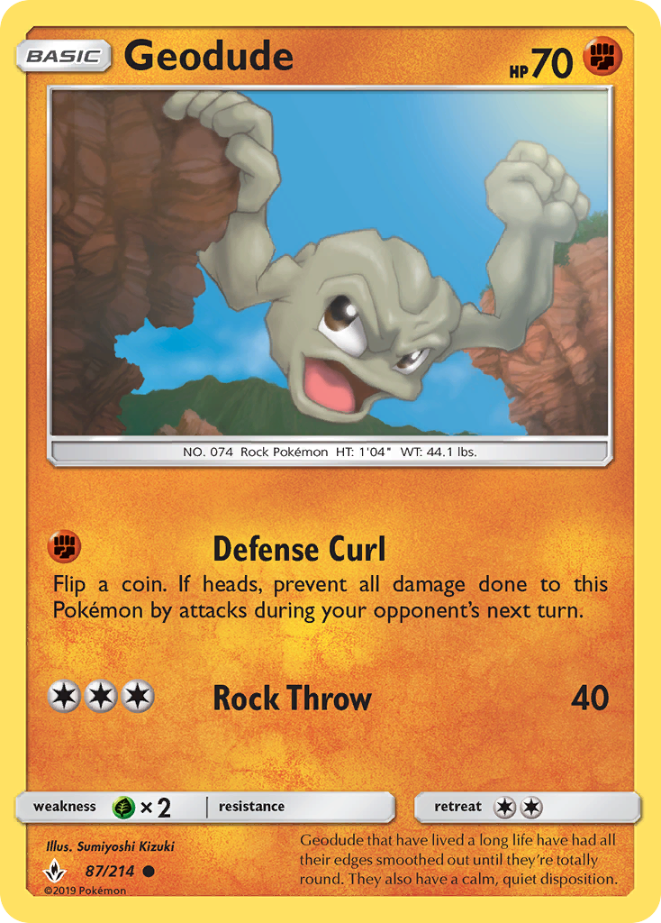 Geodude (87/214) [Sun & Moon: Unbroken Bonds] | Clutch Gaming