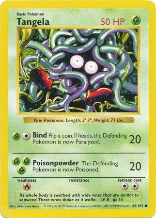 Tangela (66/102) [Base Set Shadowless Unlimited] | Clutch Gaming