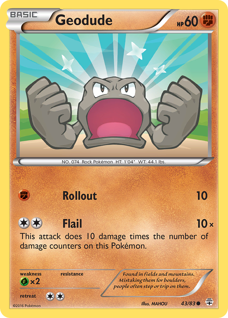 Geodude (43/83) [XY: Generations] | Clutch Gaming