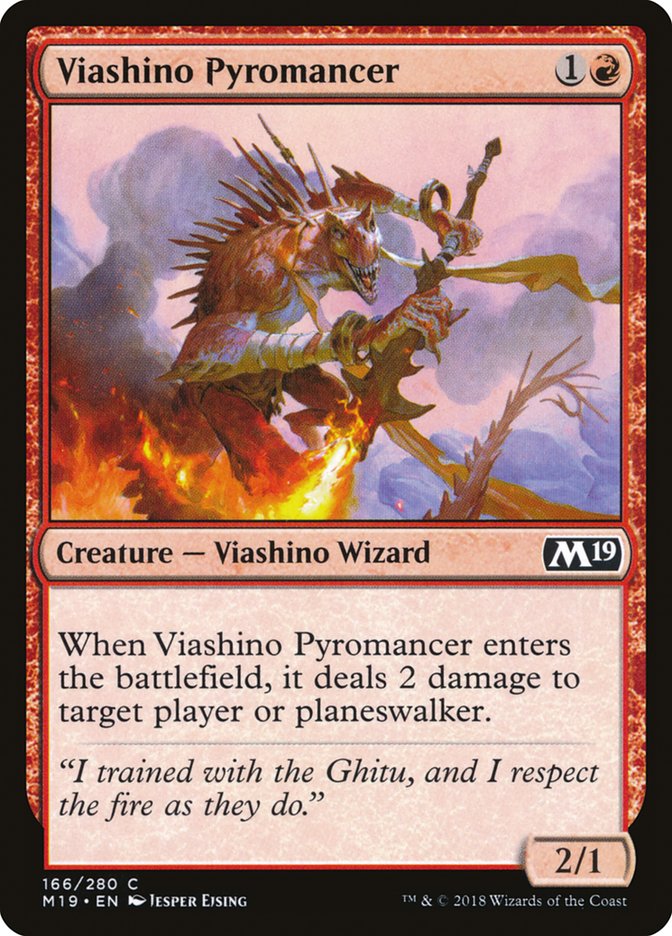 Viashino Pyromancer [Core Set 2019] | Clutch Gaming