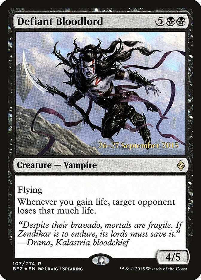 Defiant Bloodlord [Battle for Zendikar Prerelease Promos] | Clutch Gaming