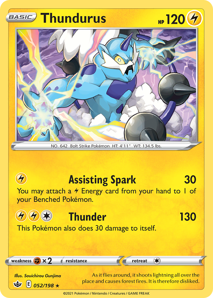 Thundurus (052/198) (Theme Deck Exclusive) [Sword & Shield: Chilling Reign] | Clutch Gaming