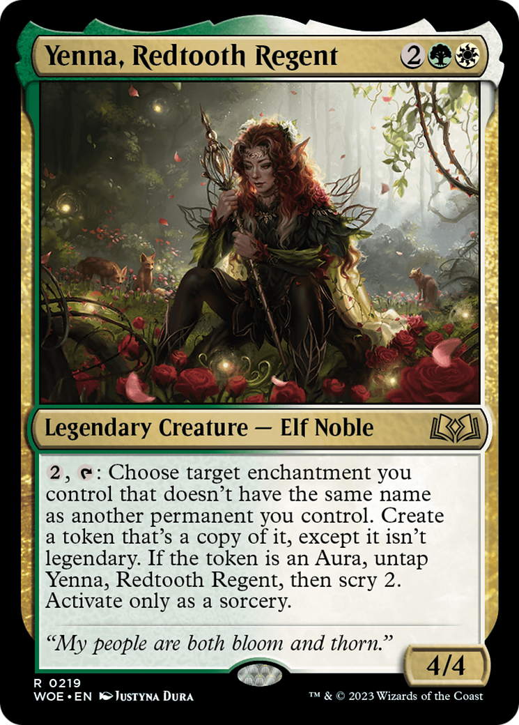 Yenna, Redtooth Regent [Wilds of Eldraine Prerelease Promos] | Clutch Gaming