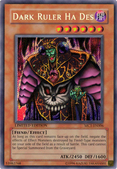 Dark Ruler Ha Des [MC1-EN006] Secret Rare | Clutch Gaming