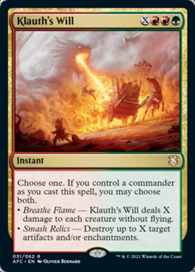 Klauth's Will [Dungeons & Dragons: Adventures in the Forgotten Realms Commander] | Clutch Gaming