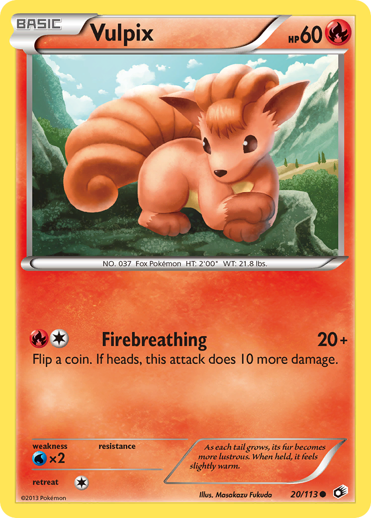 Vulpix (20/113) [Black & White: Legendary Treasures] | Clutch Gaming