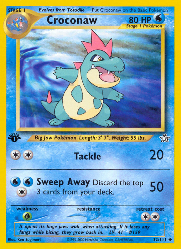 Croconaw (32/111) [Neo Genesis 1st Edition] | Clutch Gaming