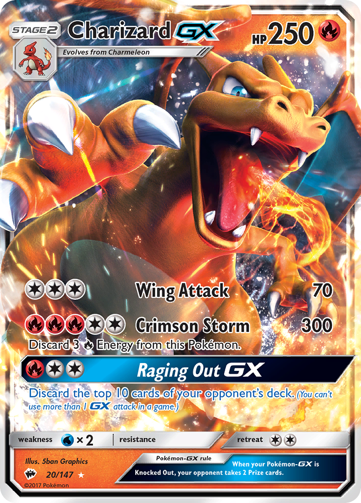 Charizard GX (20/147) [Sun & Moon: Burning Shadows] | Clutch Gaming