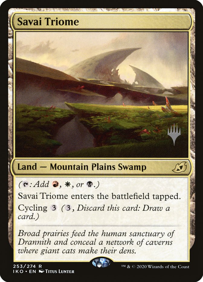 Savai Triome (Promo Pack) [Ikoria: Lair of Behemoths Promos] | Clutch Gaming