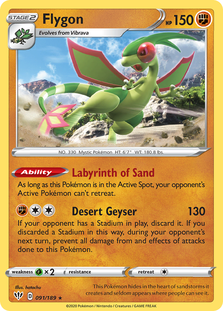 Flygon (091/189) [Sword & Shield: Darkness Ablaze] | Clutch Gaming