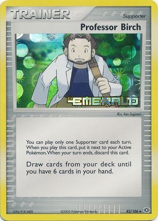 Professor Birch (82/106) (Stamped) [EX: Emerald] | Clutch Gaming