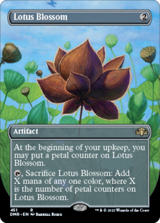 Lotus Blossom (Borderless Alternate Art) [Dominaria Remastered] | Clutch Gaming