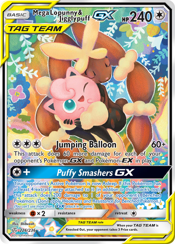 Mega Lopunny & Jigglypuff GX (226/236) [Sun & Moon: Cosmic Eclipse] | Clutch Gaming