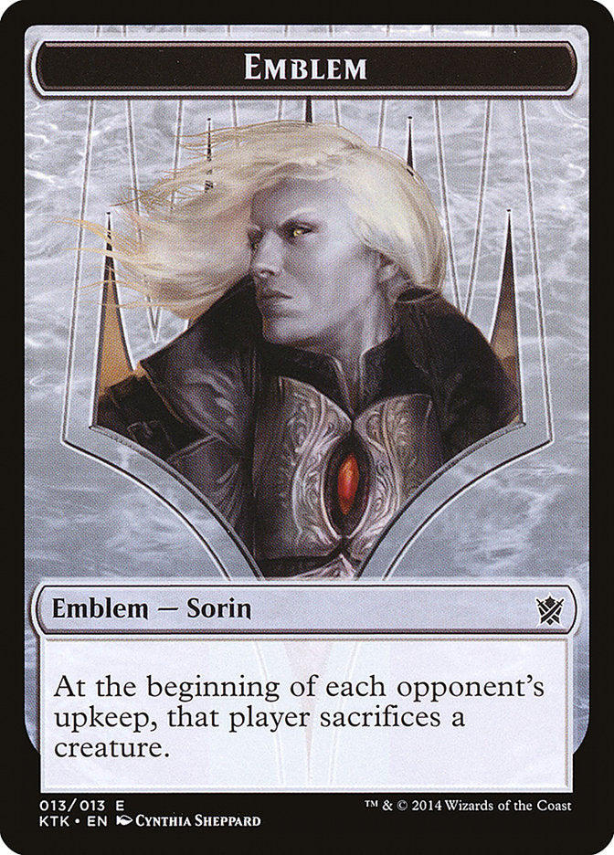 Sorin, Solemn Visitor Emblem [Khans of Tarkir Tokens] | Clutch Gaming