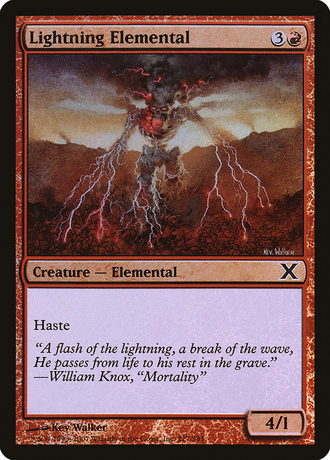 Lightning Elemental (Premium Foil) [Tenth Edition] | Clutch Gaming