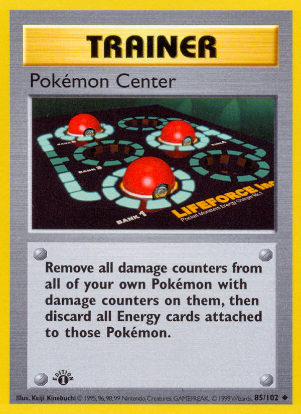 Pokemon Center (85/102) (Shadowless) [Base Set 1st Edition] | Clutch Gaming