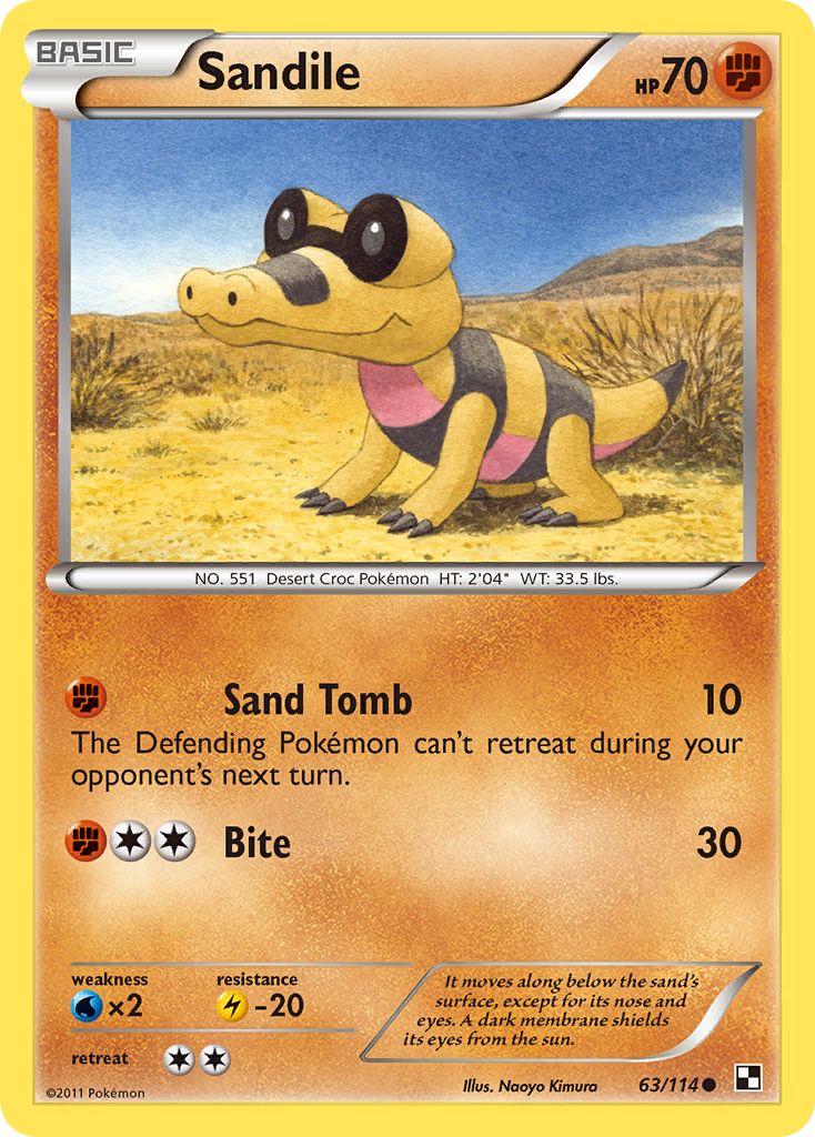 Sandile (63/114) [Black & White: Base Set] | Clutch Gaming