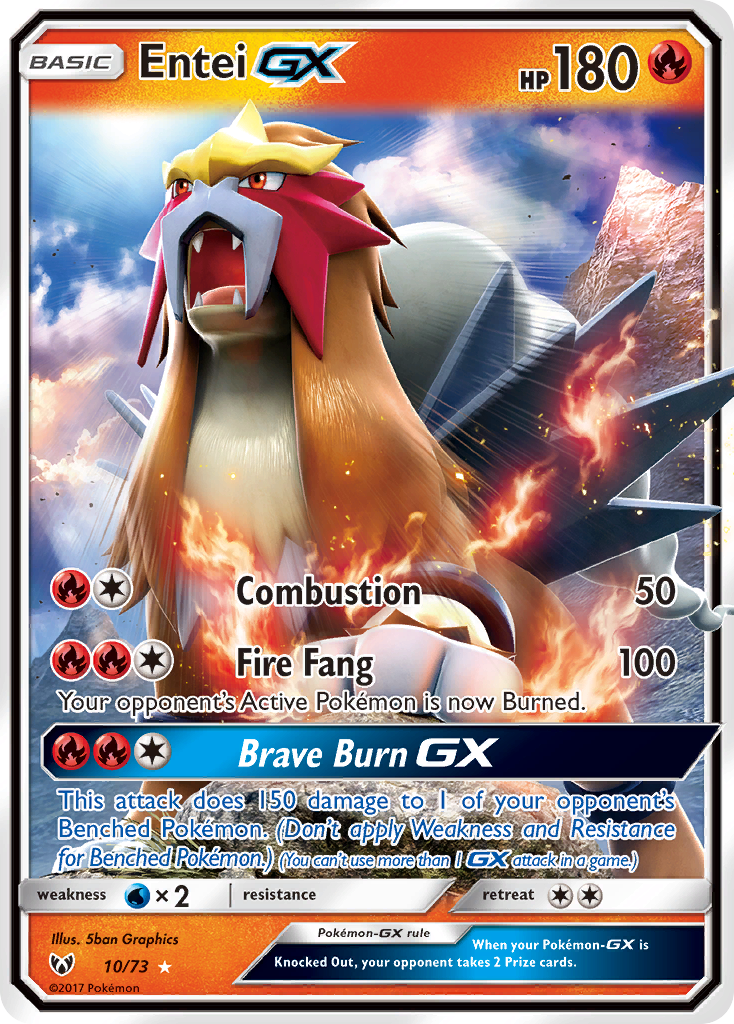 Entei GX (10/73) [Sun & Moon: Shining Legends] | Clutch Gaming