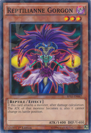 Reptilianne Gorgon [BP03-EN067] Shatterfoil Rare | Clutch Gaming