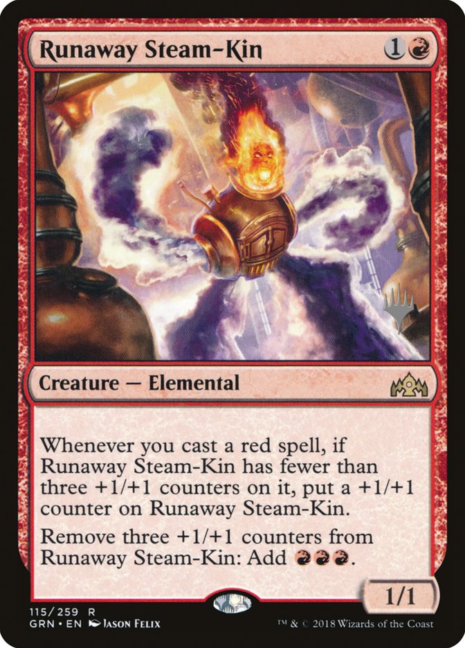 Runaway Steam-Kin (Promo Pack) [Guilds of Ravnica Promos] | Clutch Gaming