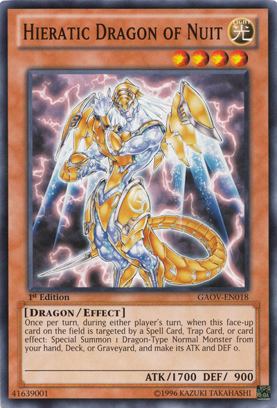Hieratic Dragon of Nuit [GAOV-EN018] Common | Clutch Gaming
