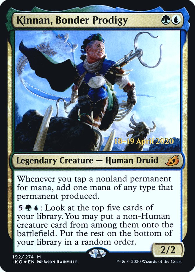 Kinnan, Bonder Prodigy [Ikoria: Lair of Behemoths Prerelease Promos] | Clutch Gaming