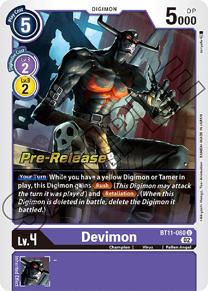 Devimon [BT11-080] [Dimensional Phase Pre-Release Promos] | Clutch Gaming