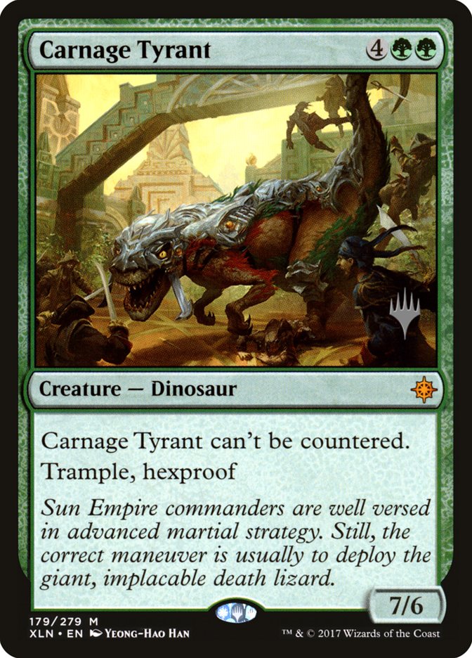 Carnage Tyrant (Promo Pack) [Ixalan Promos] | Clutch Gaming