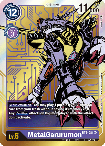 MetalGarurumon [BT2-081] (Alternate Art) [Release Special Booster Ver.1.0] | Clutch Gaming