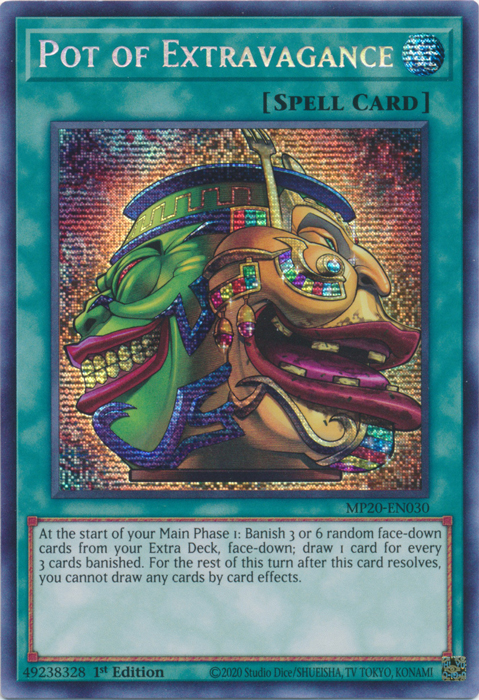 Pot of Extravagance [MP20-EN030] Prismatic Secret Rare | Clutch Gaming