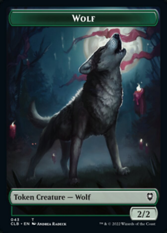 Wolf // Insect Double-Sided Token [Commander Legends: Battle for Baldur's Gate Tokens] | Clutch Gaming