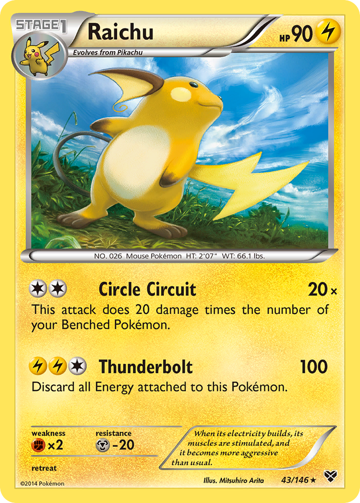 Raichu (43/146) [XY: Base Set] | Clutch Gaming