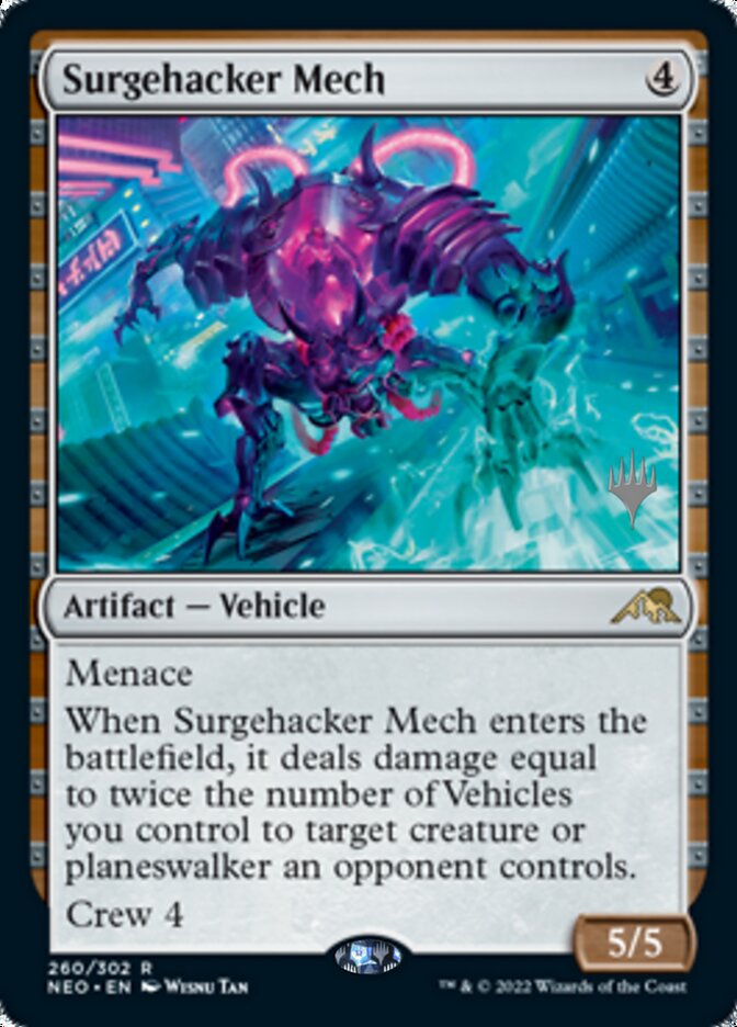 Surgehacker Mech (Promo Pack) [Kamigawa: Neon Dynasty Promos] | Clutch Gaming