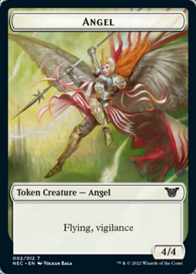 Angel // Elephant Double-Sided Token [Kamigawa: Neon Dynasty Commander Tokens] | Clutch Gaming