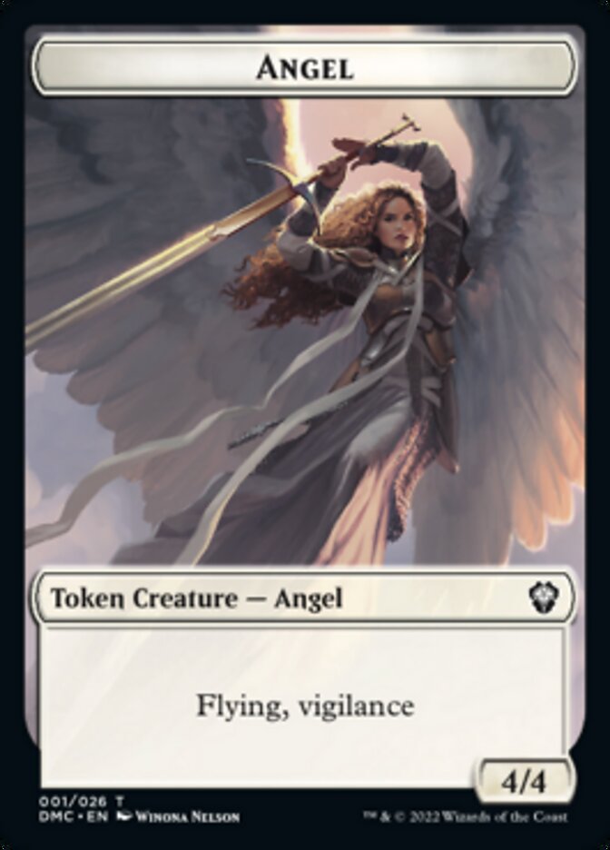 Kavu // Angel Double-Sided Token [Dominaria United Commander Tokens] | Clutch Gaming