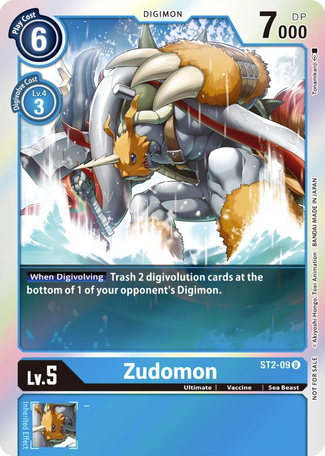 Zudomon [ST2-09] (Official Tournament Pack Vol. 6) [Starter Deck: Cocytus Blue Promos] | Clutch Gaming