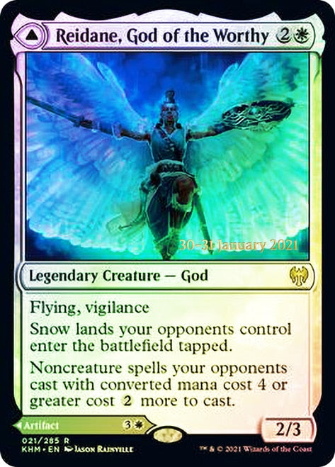 Reidane, God of the Worthy // Valkmira, Protector's Shield [Kaldheim Prerelease Promos] | Clutch Gaming