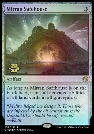 Mirran Safehouse [Phyrexia: All Will Be One Prerelease Promos] | Clutch Gaming