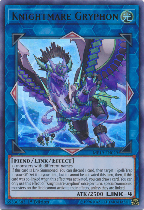 Knightmare Gryphon [MP19-EN029] Ultra Rare | Clutch Gaming