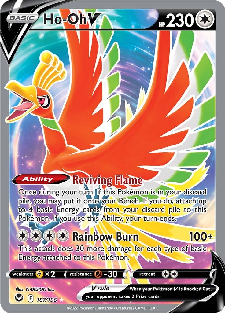 Ho-oh V (187/195) [Sword & Shield: Silver Tempest] | Clutch Gaming