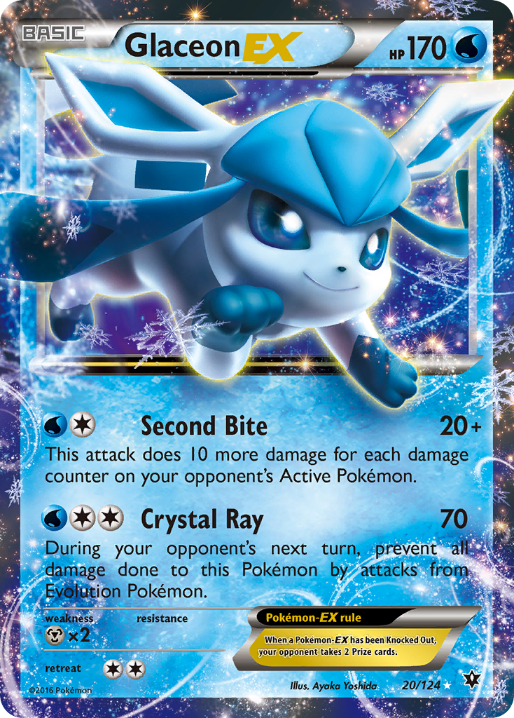 Glaceon EX (20/124) [XY: Fates Collide] | Clutch Gaming