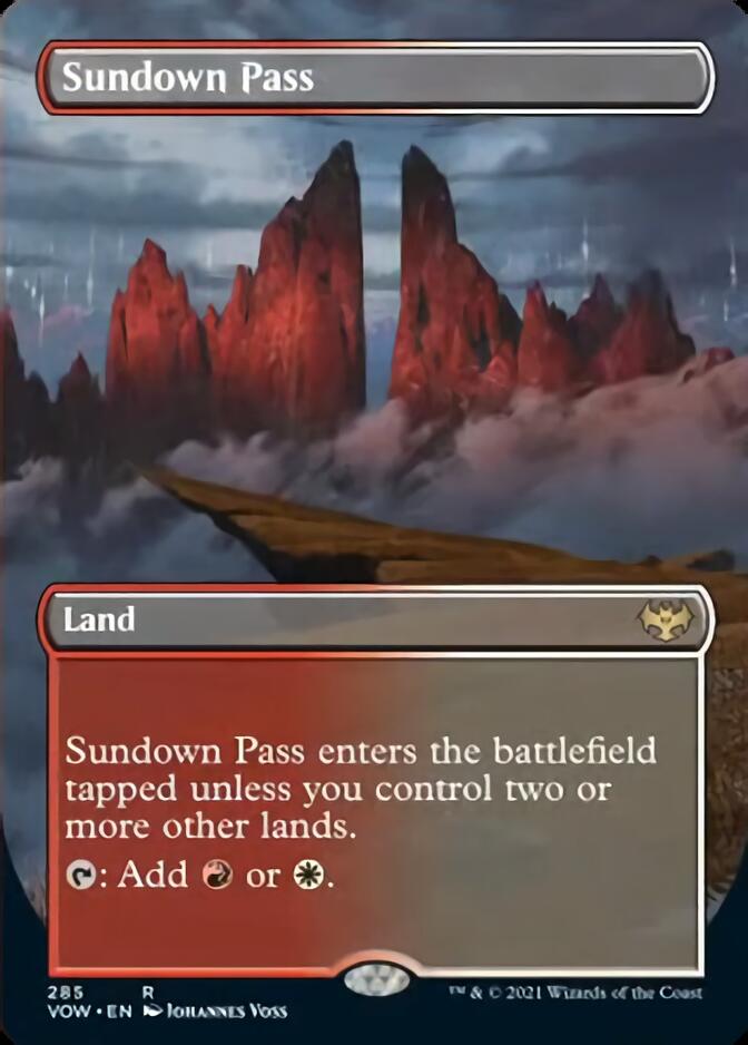 Sundown Pass (Borderless Alternate Art) [Innistrad: Crimson Vow] | Clutch Gaming