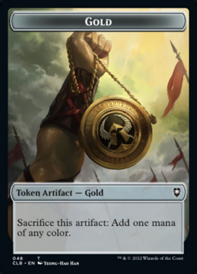 Gold // Dragon Double-Sided Token [Commander Legends: Battle for Baldur's Gate Tokens] | Clutch Gaming